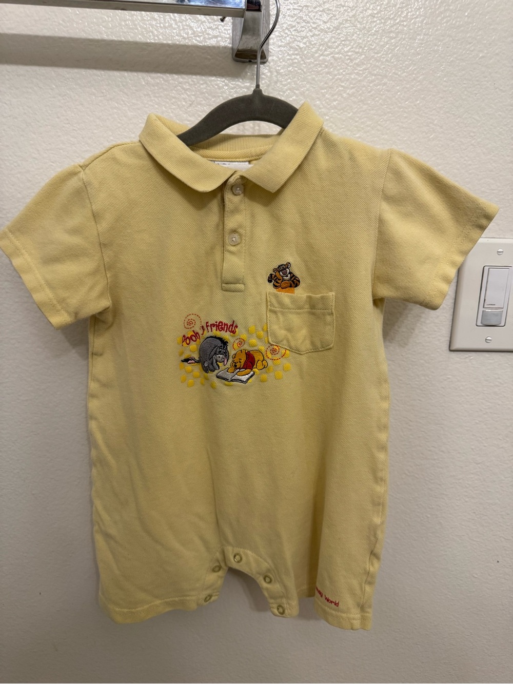 Winnie the Pooh Yellow Polo Romper